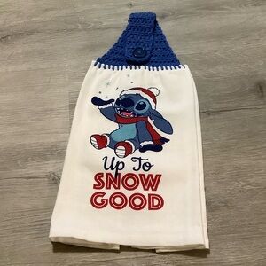 Stitch Up To Snow Good Kitchen Towel With Crochet Top
